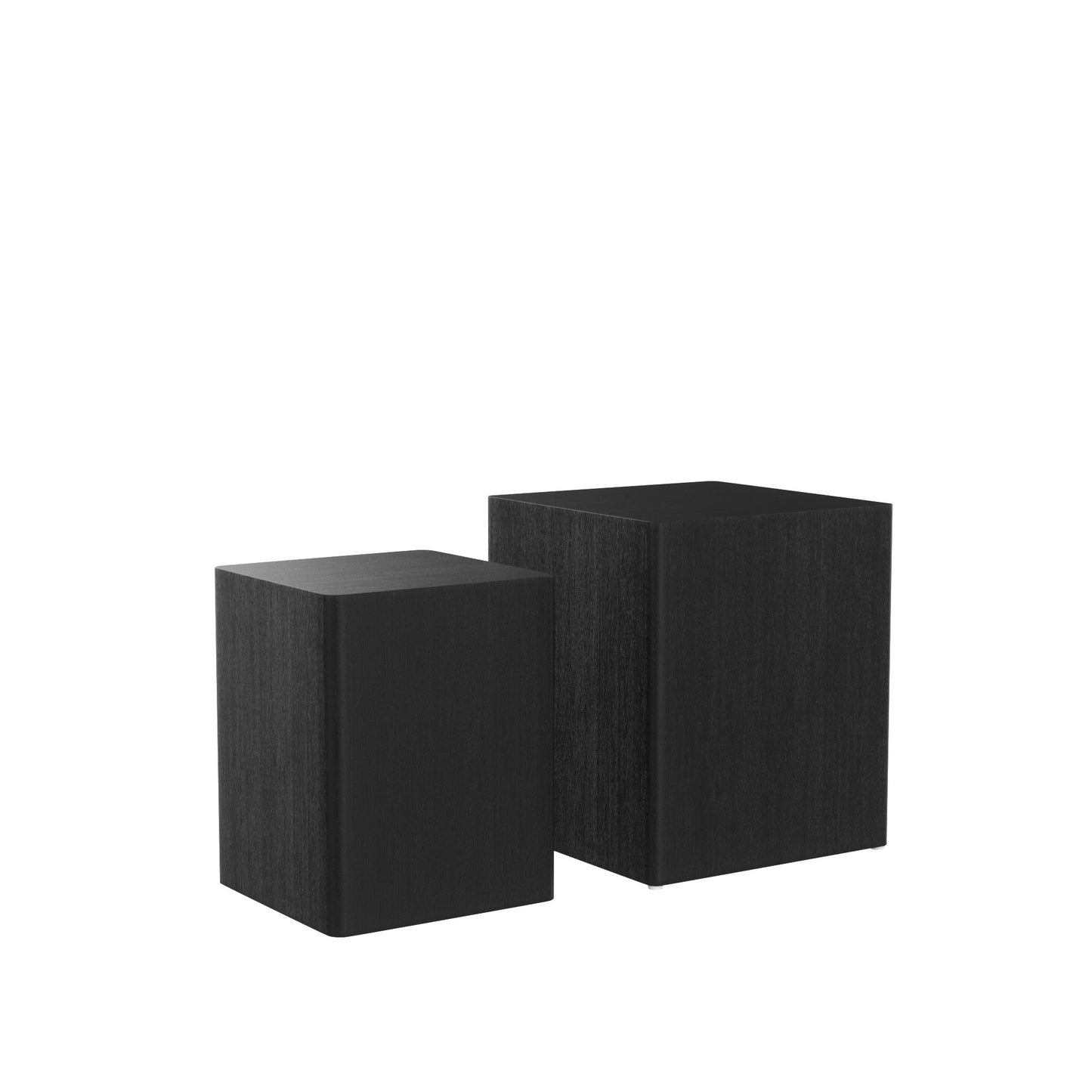 Upgrade MDF Nesting Table Side Table Coffee Table End Table for Living Room,office,bedroom ,Black Oak Set of 2