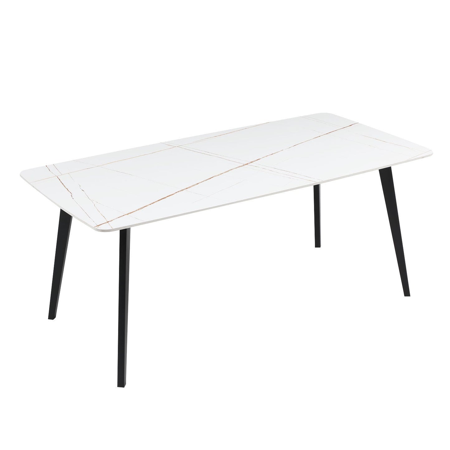 Porcelain Dining Table White 70"