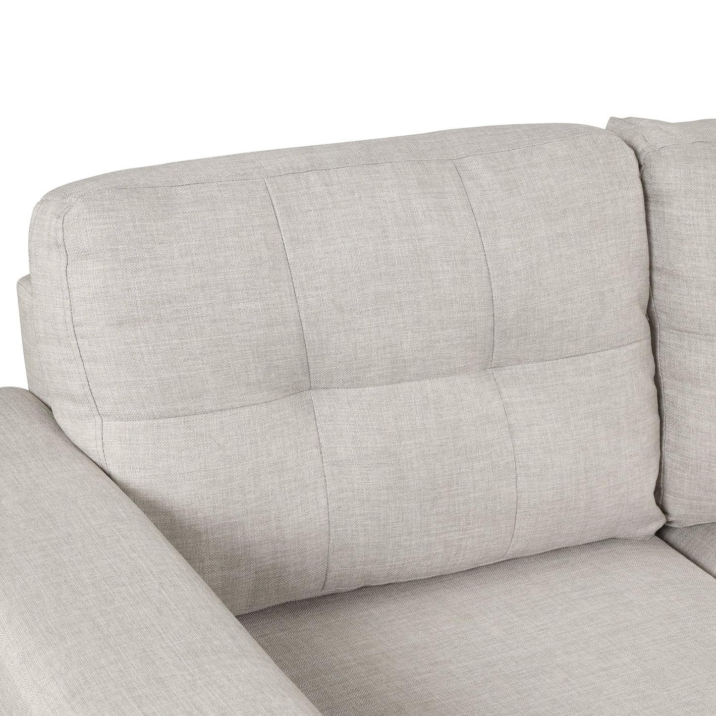 104.5" Modern Sectional Sofa With Storage Ottoman, L-Shape Couch With 2 Pillows and Cup Holder,Sectional Sofa