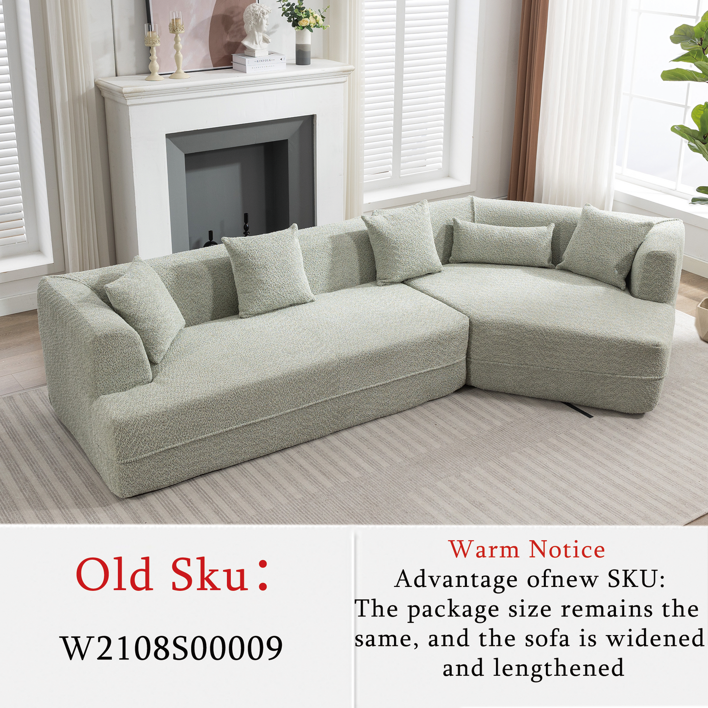 Modular Sofa , Modern Minimalist Style Sofa,  Upholstered ,  Free Combination, Round Fiber Fabric, Anti-Wrinkle Fabric