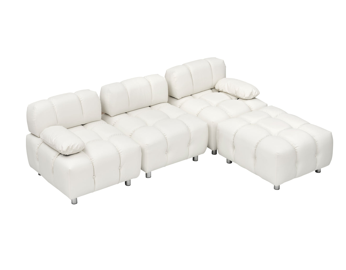 A 90.60-Inch Technology Cloth Beige Sofa, Waterproof, Stain and Cat Scratch Resistant, Can Comfortably Sit