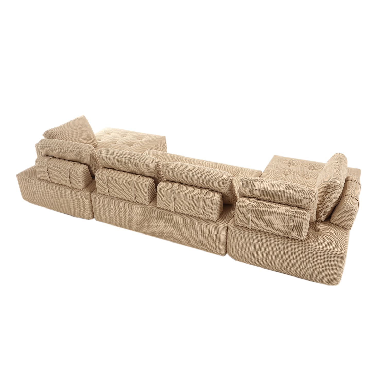 138.5 "Modular Combination Sofa, U-Shaped Sofa, Living Room, Apartment, Upholstered ,6-Seat Sofa, Free Combination Sofa