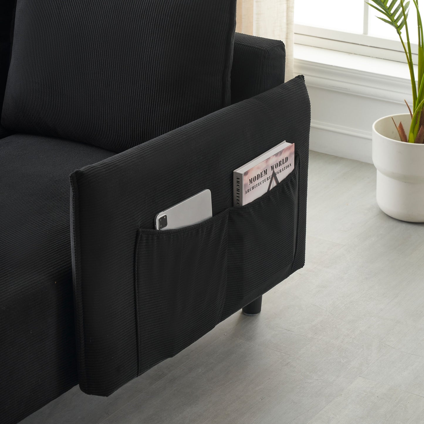 79.50 Inches Long, Velvet Sofa Fabric, With Three Matching Pillows and Spacious and Comfortable Seats