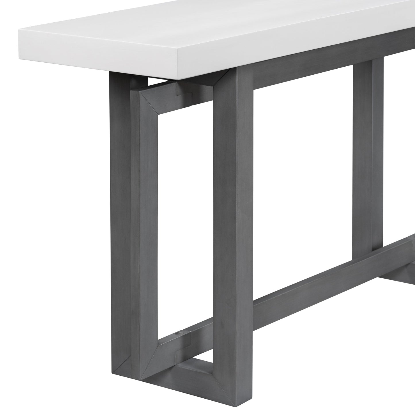 Contemporary Console Table With Wood Top, Extra Long Entryway Table for Entryway, Hallway, Living Room, Foyer, Corridor