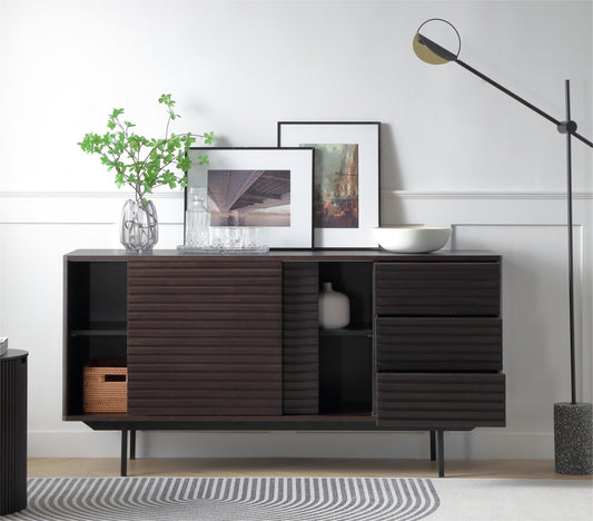 COMBO Mid Century Sideboard Buffet Table or TV Stand With Storage for Living Room Kitchen