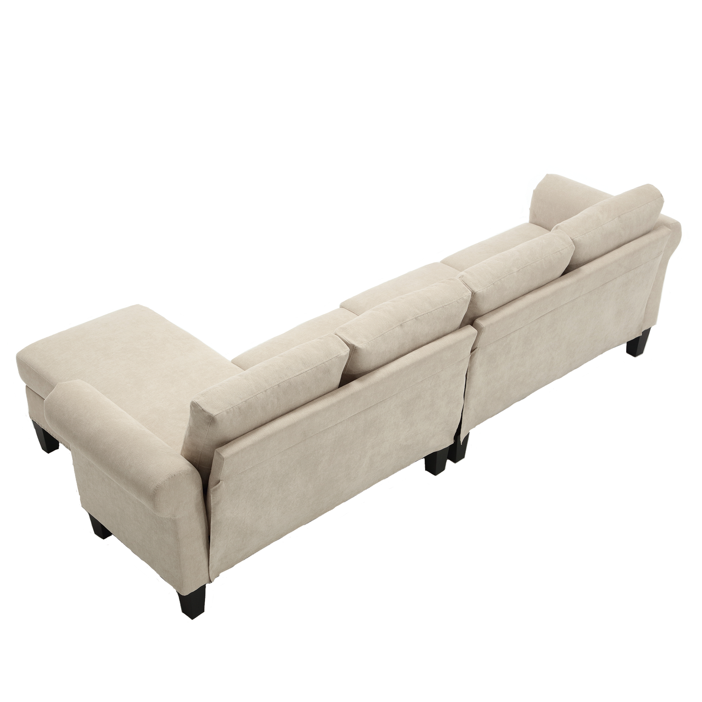 Convertible Sectional Sofa With Storage,L-Shaped Sofa,Four-Seater Sofa,Modern Linen Fabric Sectional Couches for Living