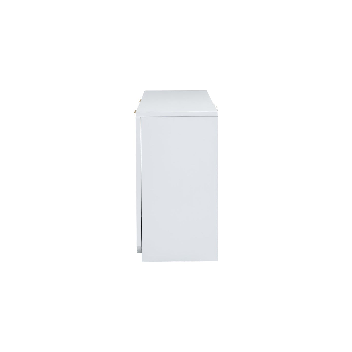 Vertical Stripes and Wavy Design of a Four-Door Cabinet Cabinet Suitable for Hallway, Entryway, Living Room