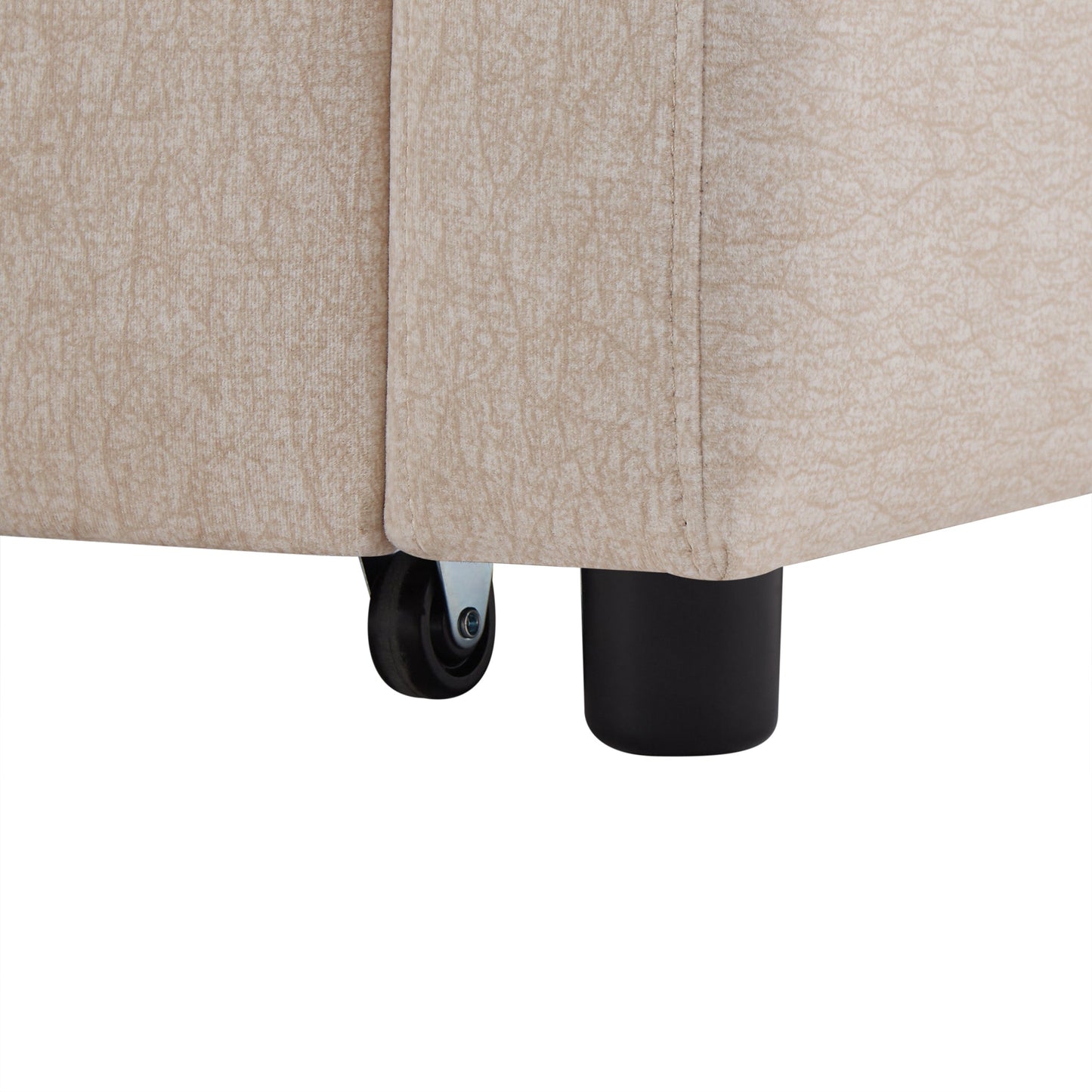 55.9" Convertible Sofa Bed Loveseat Sofa With Three USB Ports, Two Side Pockets, Two Cup Holders