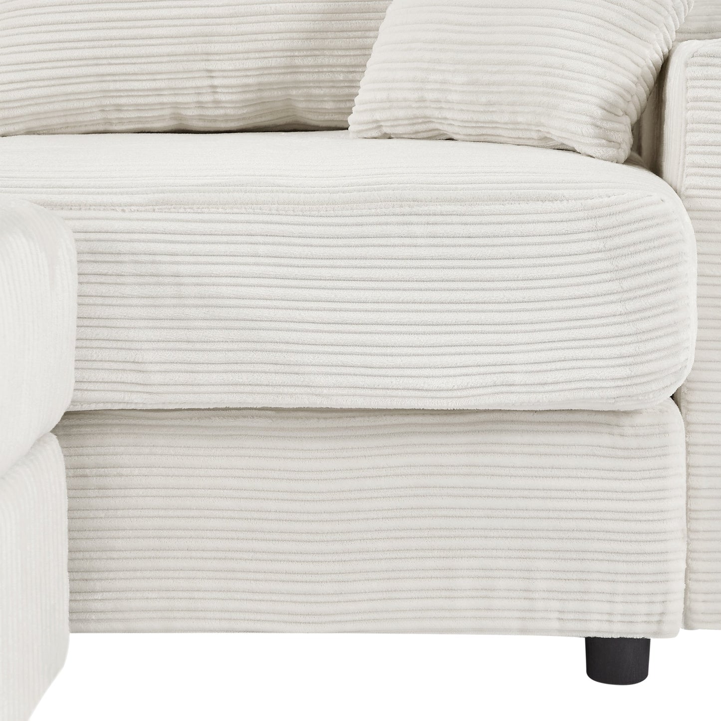 72.8" Modern Style Loveseat Sofa Sectional Sofa Couch With Storage Space, a Movable Ottoman, Two USB Ports, Two Cup Hold