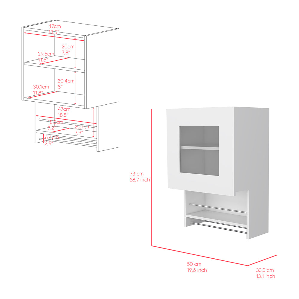 Wall Cabinet  Kitchen, Papua, White