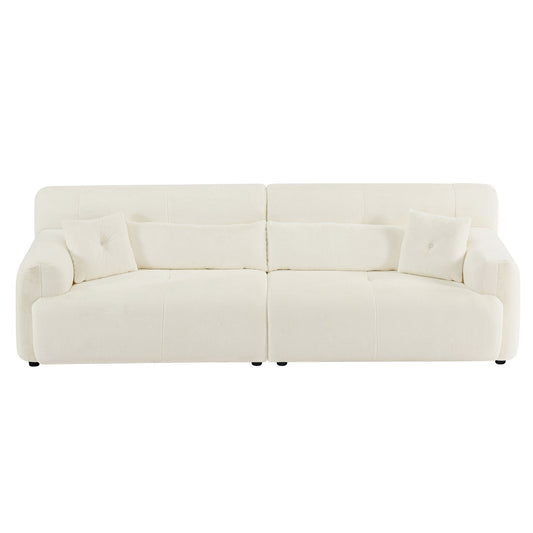 111.81'' Soft Thick Fuzzy Faux Rabbit Fur Couch Sofa ,Luxury Cute Cozy Furry Couch,Plush Warm Fleece Fluffy Ultra Soft