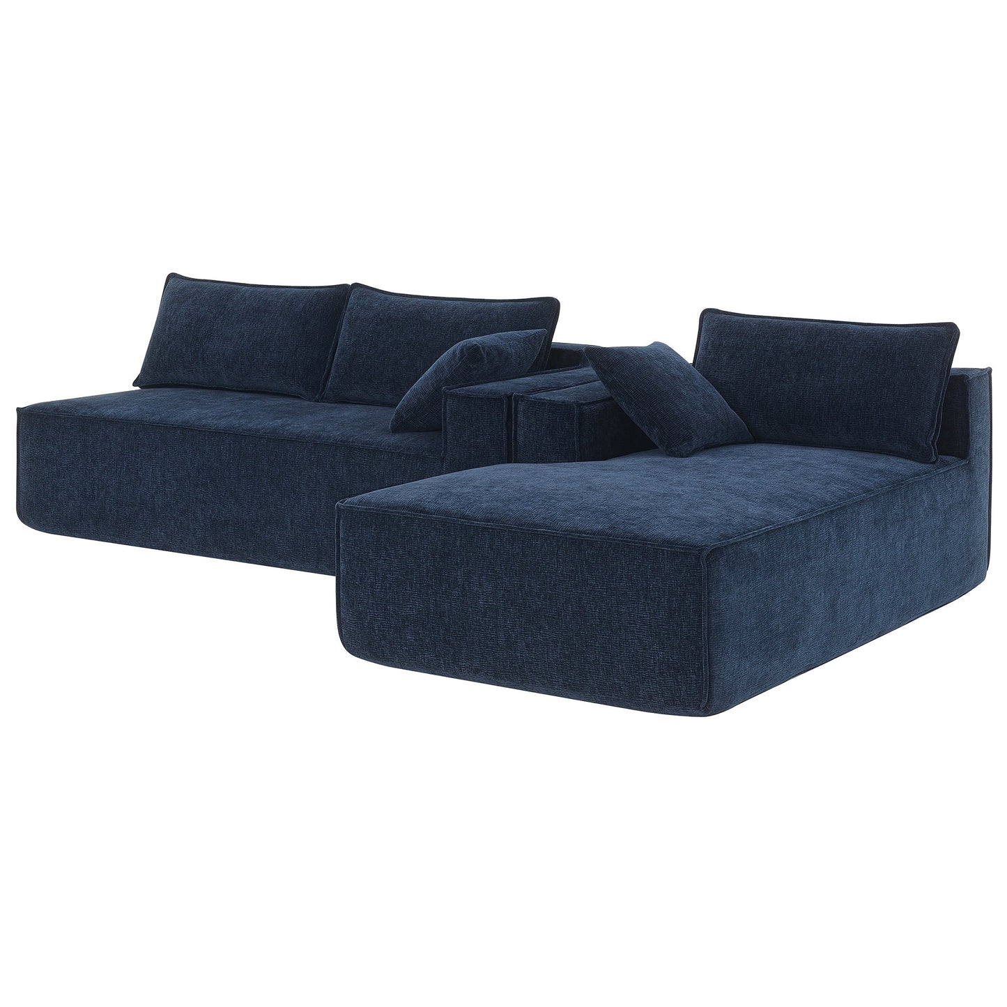 111.5*72"Minimalist Style Modular Sectional Sofa,Wrinkle-Resistant Chenille Couch Set,L-Shaped Sleeper Sofa Bed