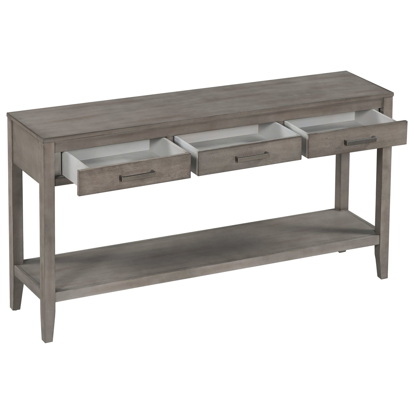 Contemporary 3-Drawer Console Table With 1 Shelf, Entrance Table for Entryway, Hallway, Living Room, Foyer, Corridor