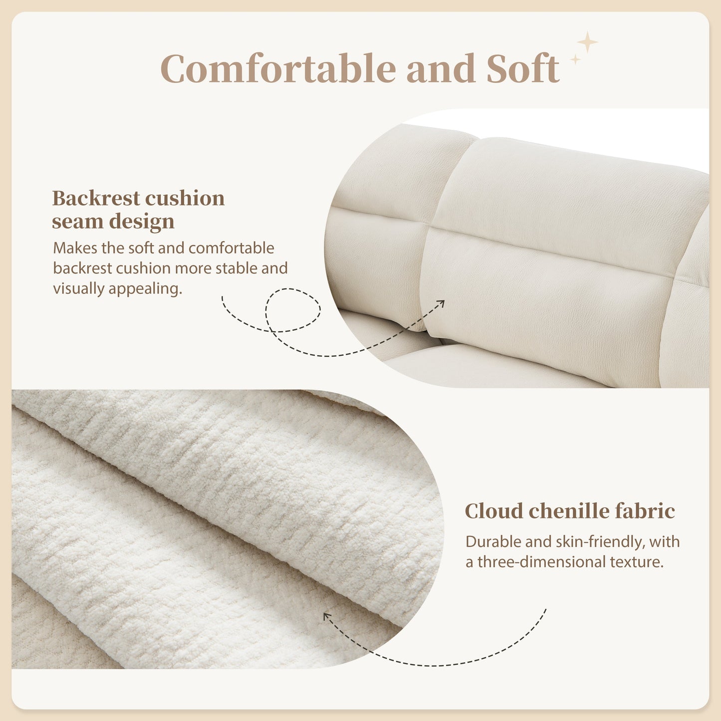 110*62" Modern Convertible Sectional Sofa,L-Shaped Reversible Couch Set With Free Pillows,5 Seat Cloud Chenille Indoor
