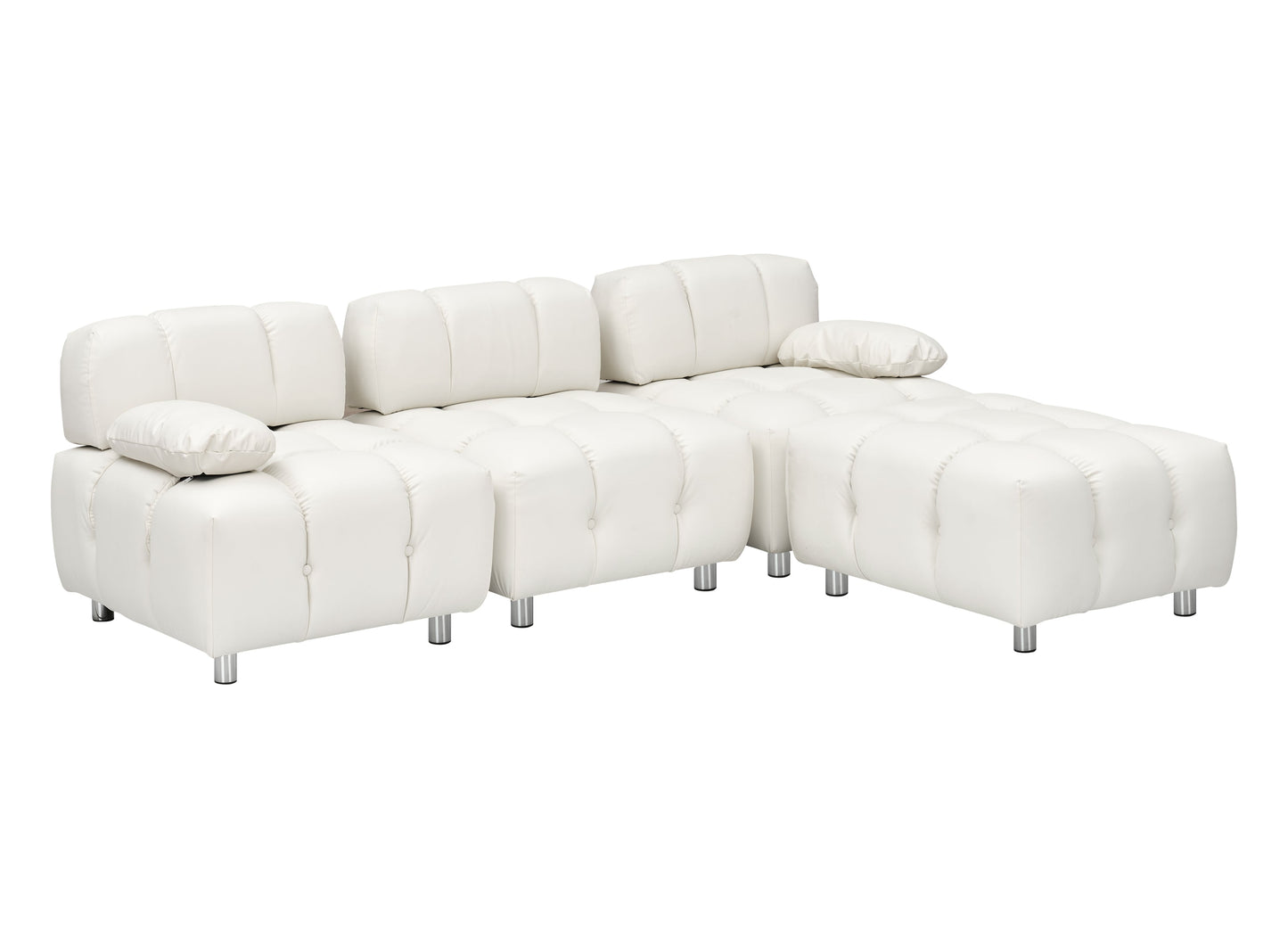 A 90.60-Inch Technology Cloth Beige Sofa, Waterproof, Stain and Cat Scratch Resistant, Can Comfortably Sit