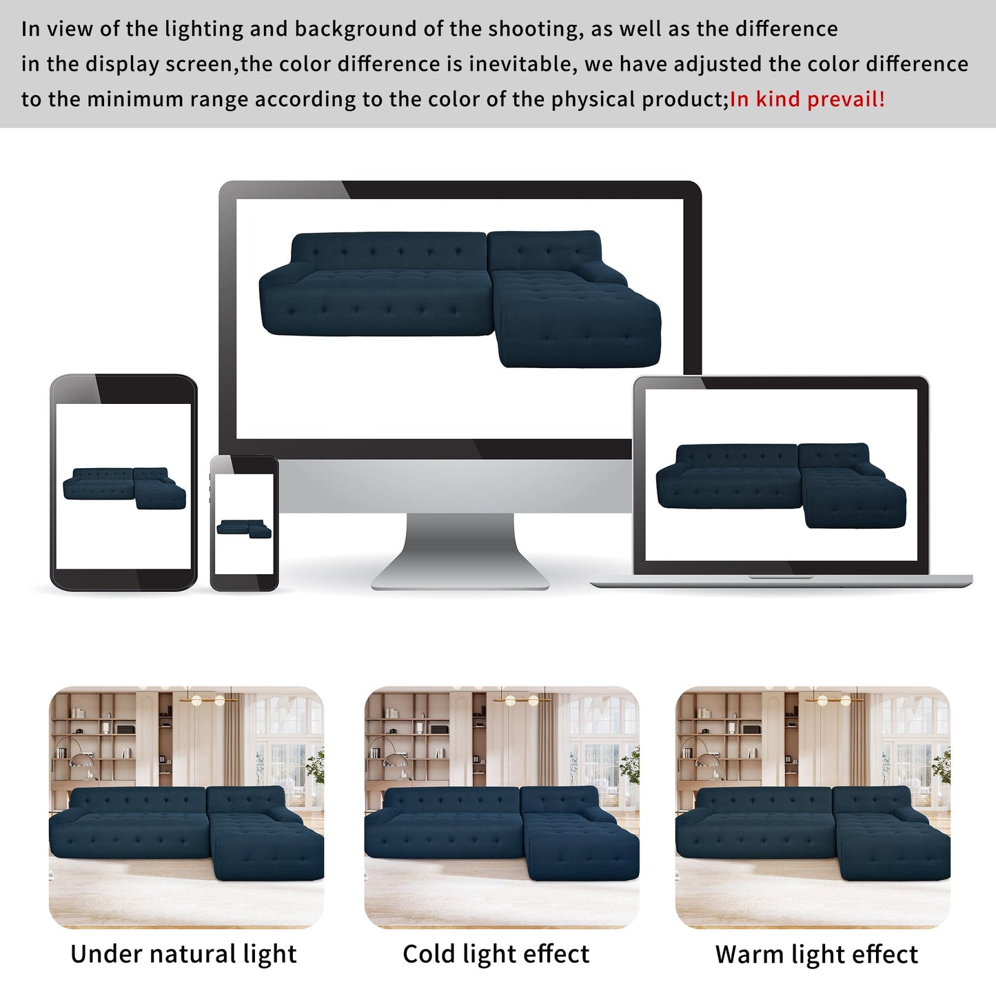Modern Large L-Shaped Modular Sofa, Minimalist Style, 2-Piece Set With Free Combinations, Suitable for Living Rooms