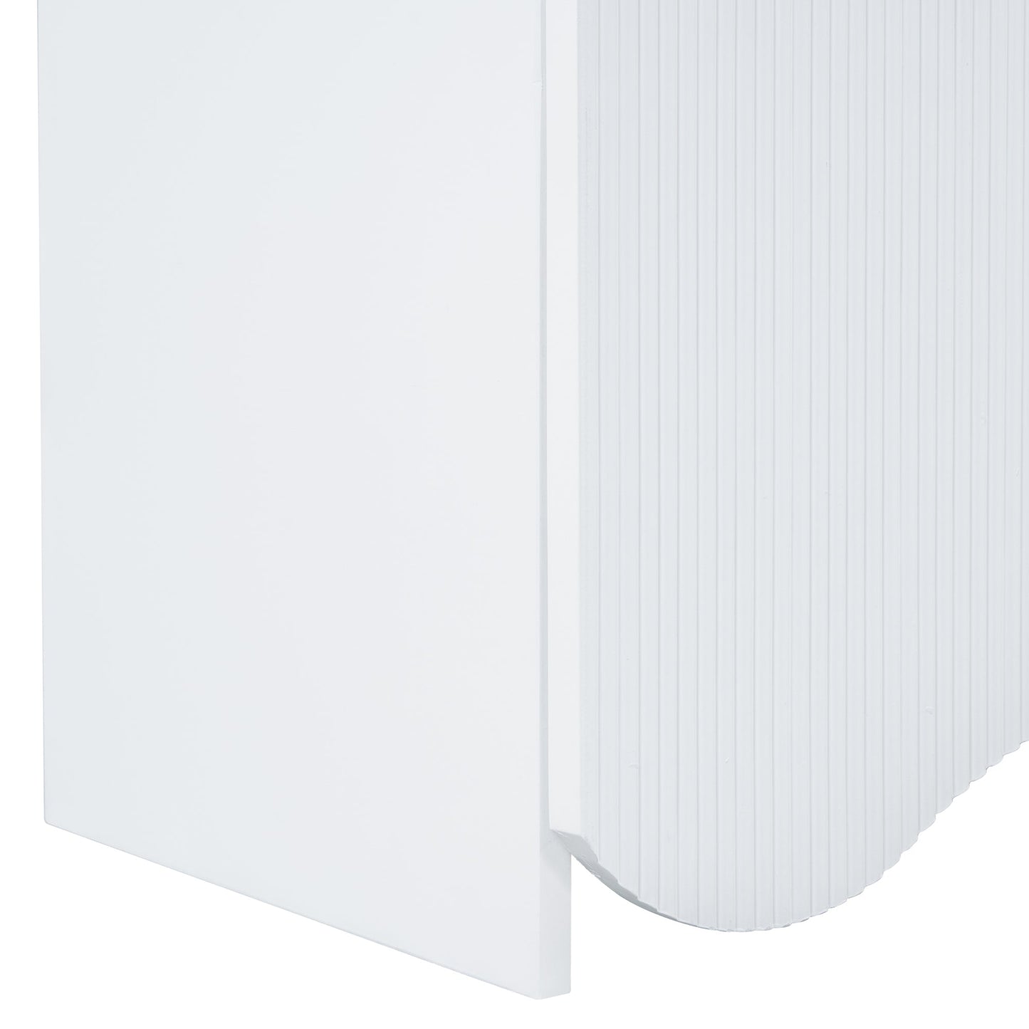 Vertical Stripes and Wavy Design of a Four-Door Cabinet Cabinet Suitable for Hallway, Entryway, Living Room