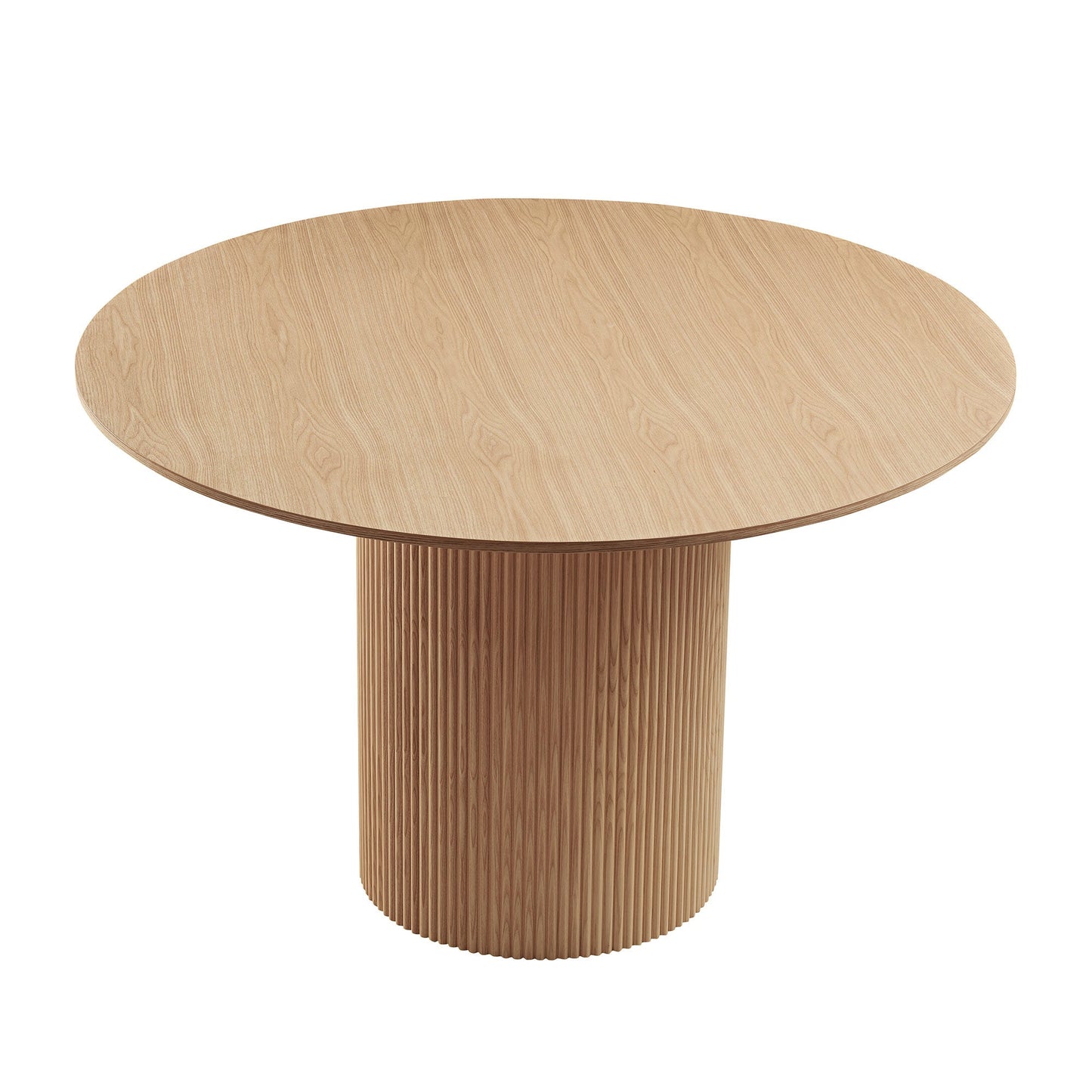 47,24 Inch MDF Dining Table for Dining Room  Round Dinner Tables Mid-Century Modern Table OAK