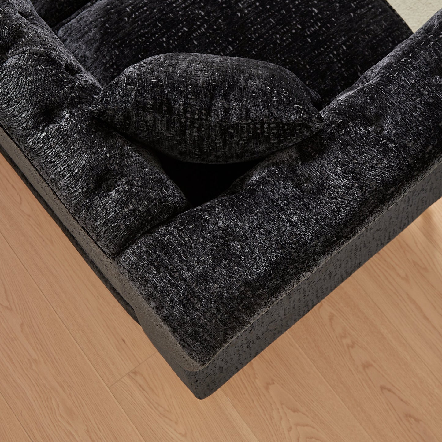 81.5-Inch Chenille Corner Sofa , L-Shaped Sectional Couch, 5-Seater Corner Sofas With 3 Cushions for Living Room, Bedroom
