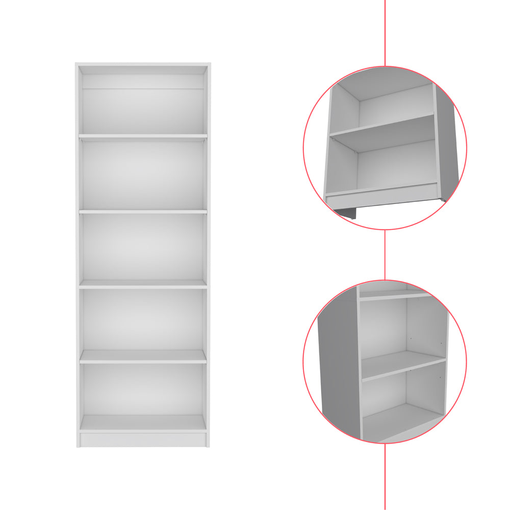 Bookcase 4-Shelves Benzoni, Office, White