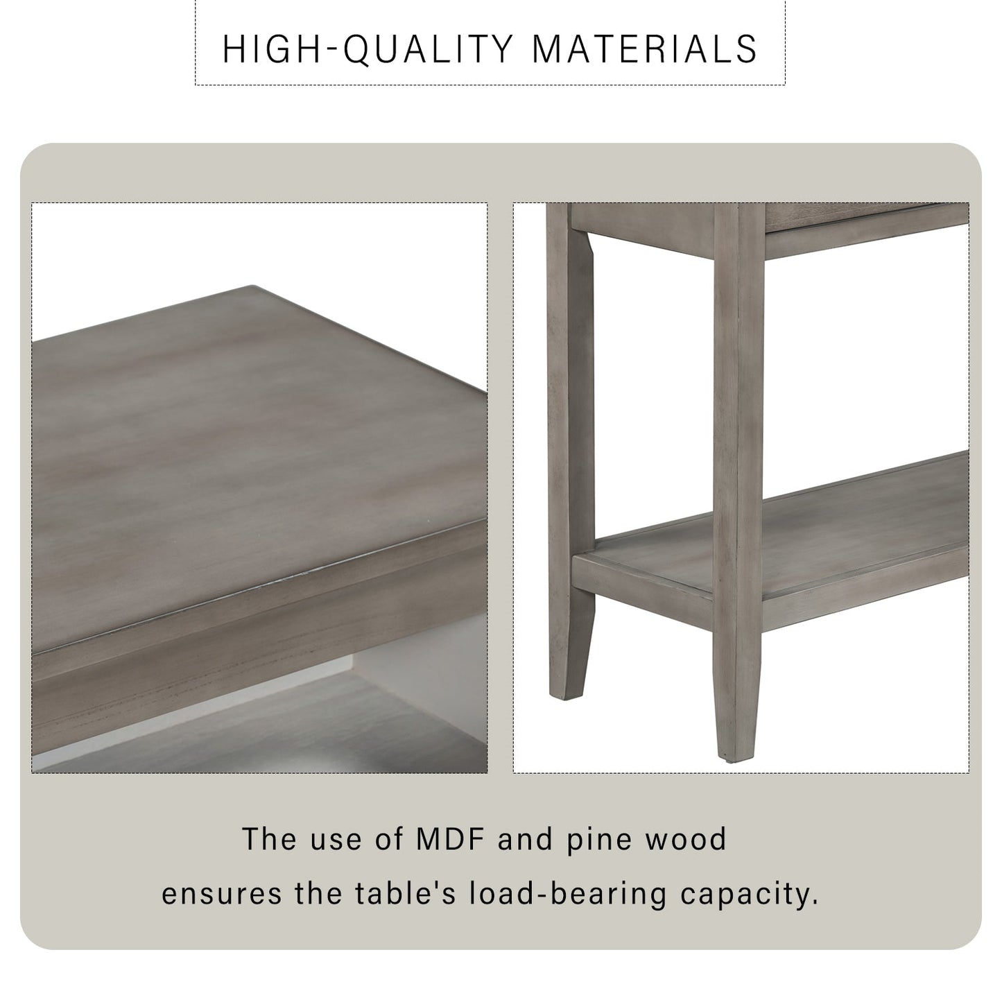 Contemporary 3-Drawer Console Table With 1 Shelf, Entrance Table for Entryway, Hallway, Living Room, Foyer, Corridor