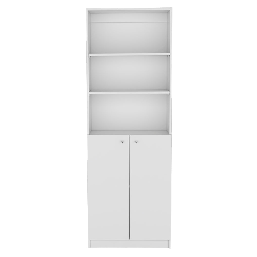 Bookcase Dual-Door Benzoni, Office, White