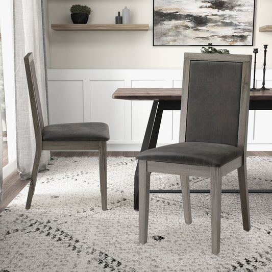 Dining Chairs Set of 2 Wood Dining Room Chair With MDF + Sponge Back, Kitchen Room Chair Side Chair