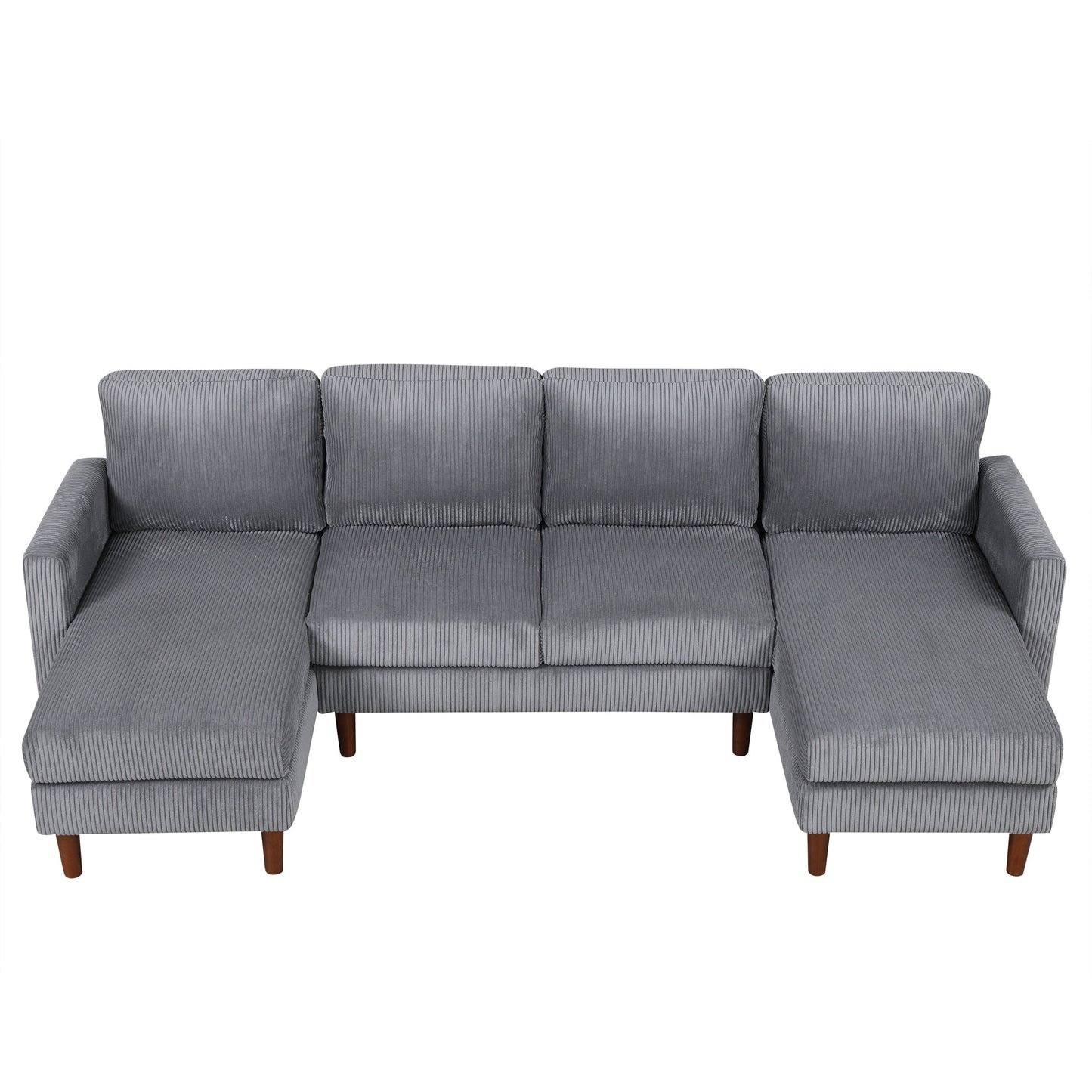 U-Shaped Sponge-Filled Cushion Combination Sofa, Suitable for Living Rooms, Studies, and Spacious Spaces