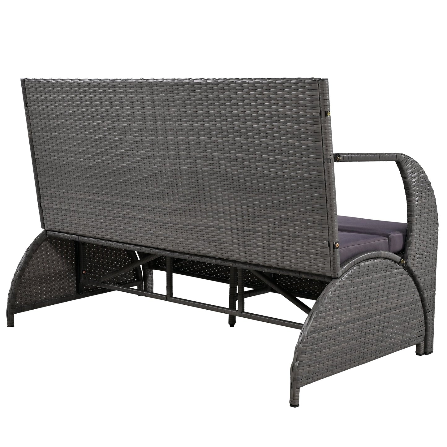 Outdoor Loveseat and Convertible to Four Seats and a Table,Suitable for Gardens and Lawns