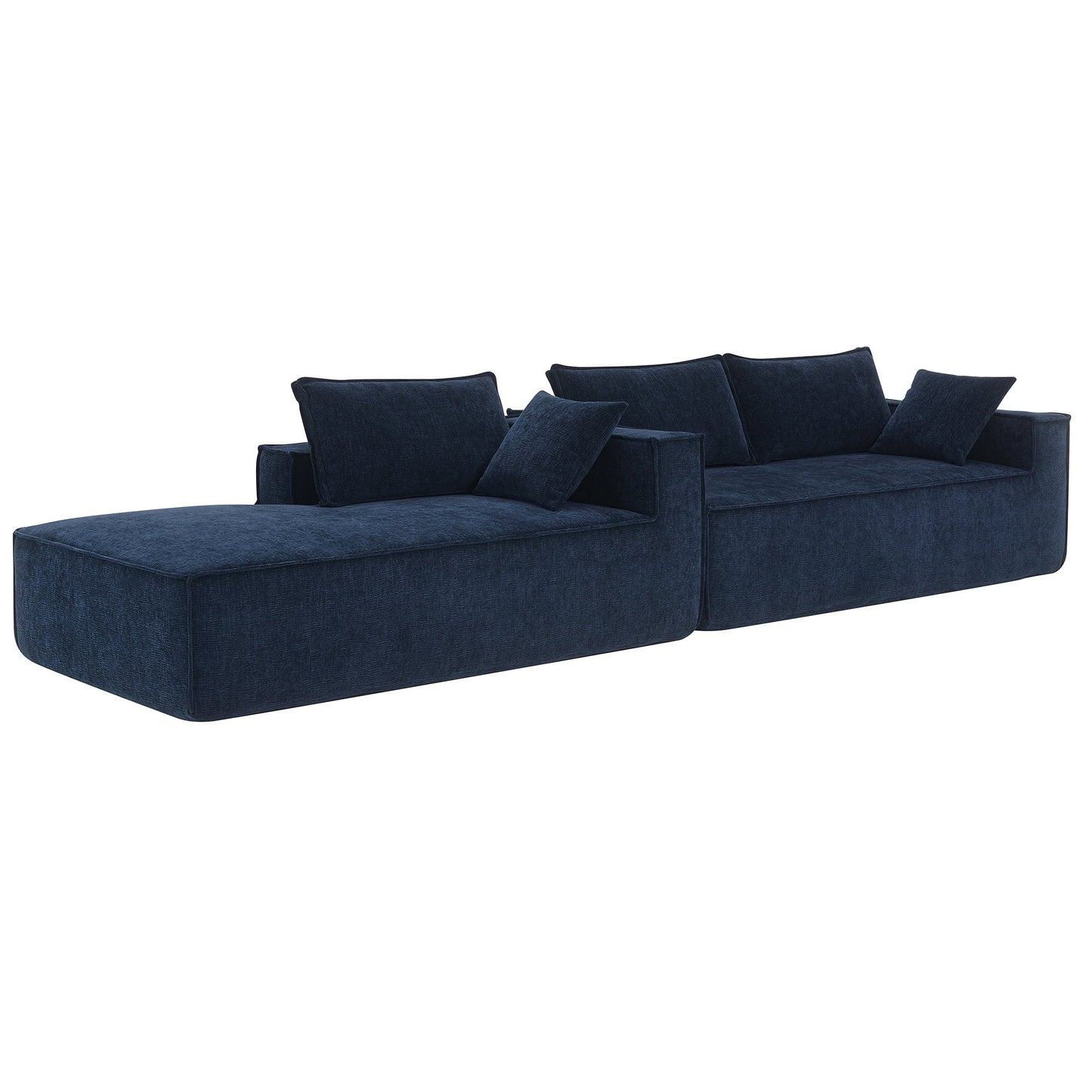 111.5*72"Minimalist Style Modular Sectional Sofa,Wrinkle-Resistant Chenille Couch Set,L-Shaped Sleeper Sofa Bed