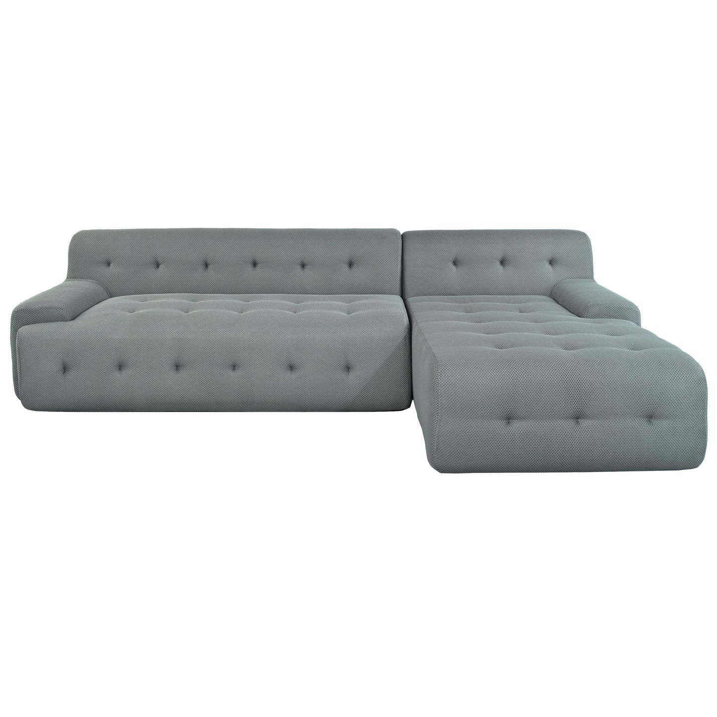 Modern Large L-Shaped Modular Sofa, Minimalist Style, 2-Piece Set With Free Combinations, Suitable for Living Rooms
