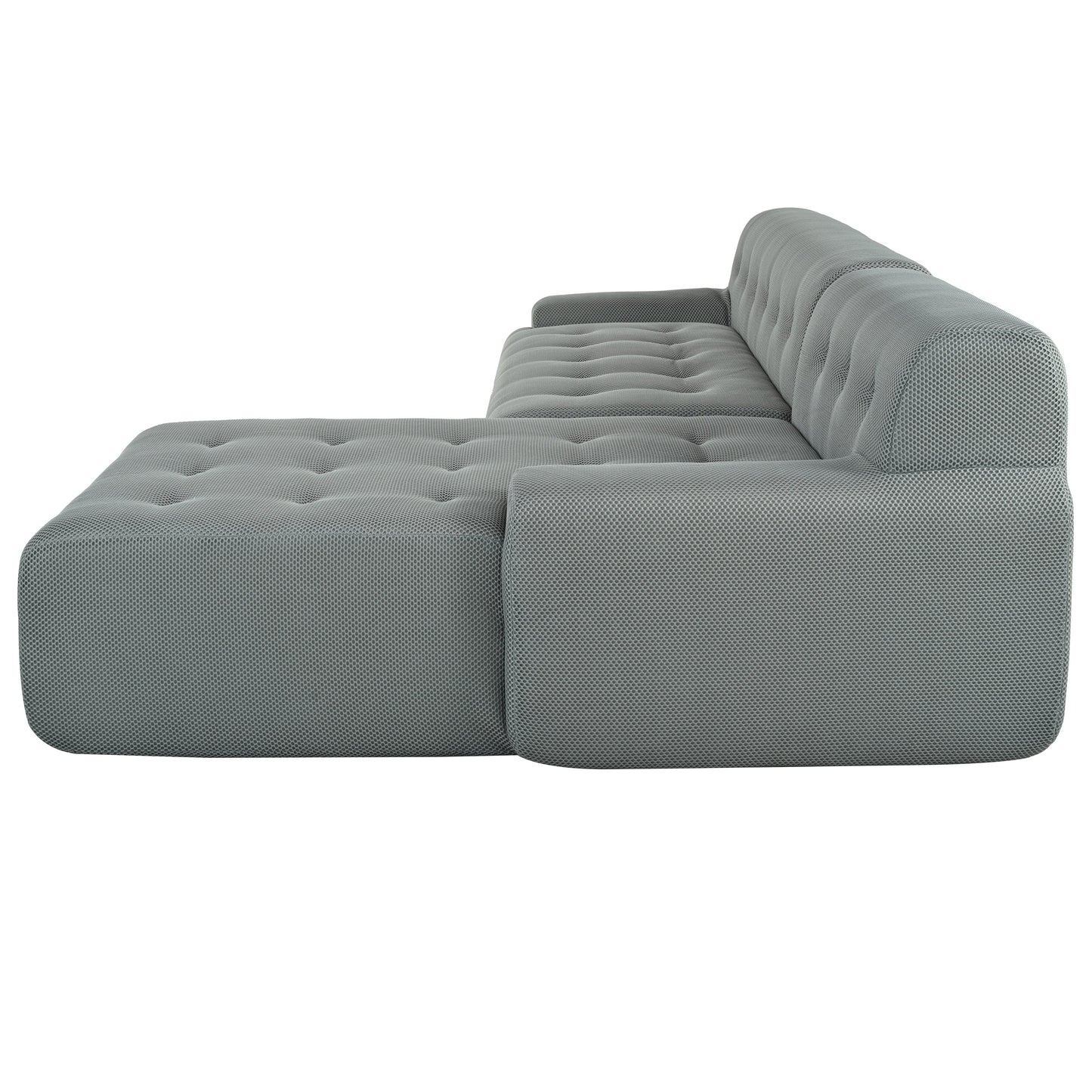 Modern Large L-Shaped Modular Sofa, Minimalist Style, 2-Piece Set With Free Combinations, Suitable for Living Rooms