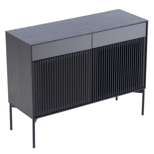 Mid Century Sideboard Cabinet Buffet Table Kitchen Storage Cabinet Coffee Bar Cabinet With 2 Drawers and Doors for Home