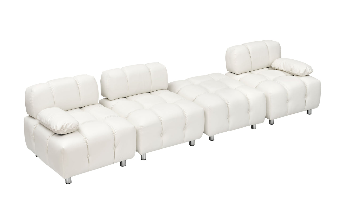 A 90.60-Inch Technology Cloth Beige Sofa, Waterproof, Stain and Cat Scratch Resistant, Can Comfortably Sit