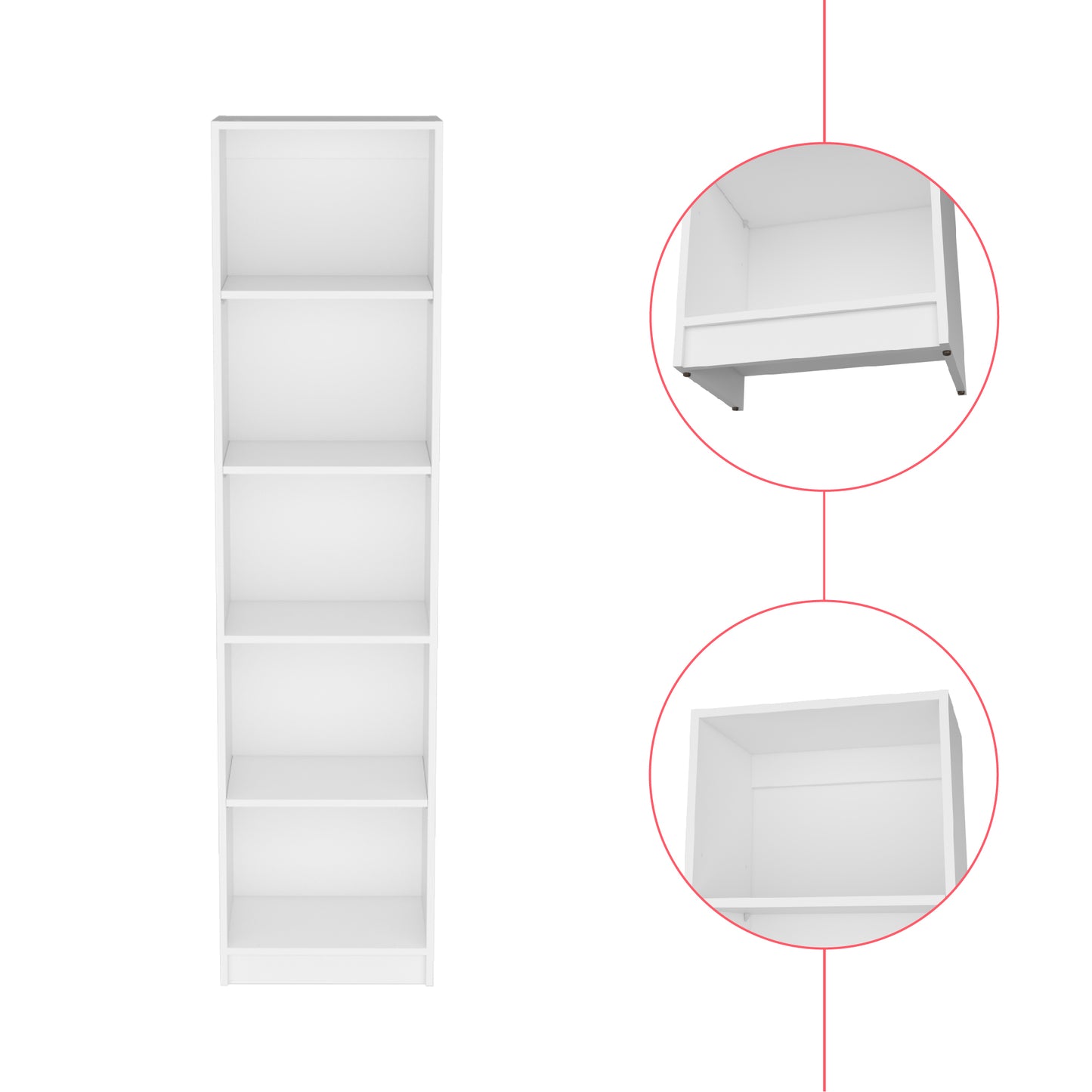 Bookcase XS Benzon, Office, White