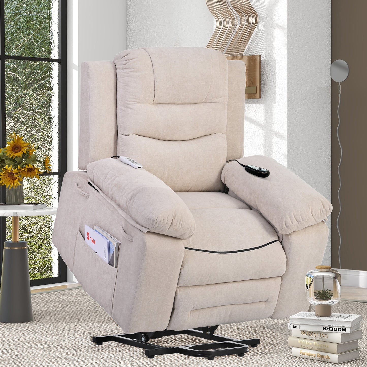 Massage Recliner,Power Lift Chair for Elderly With Adjustable Massage and Heating Function,Recliner Chair