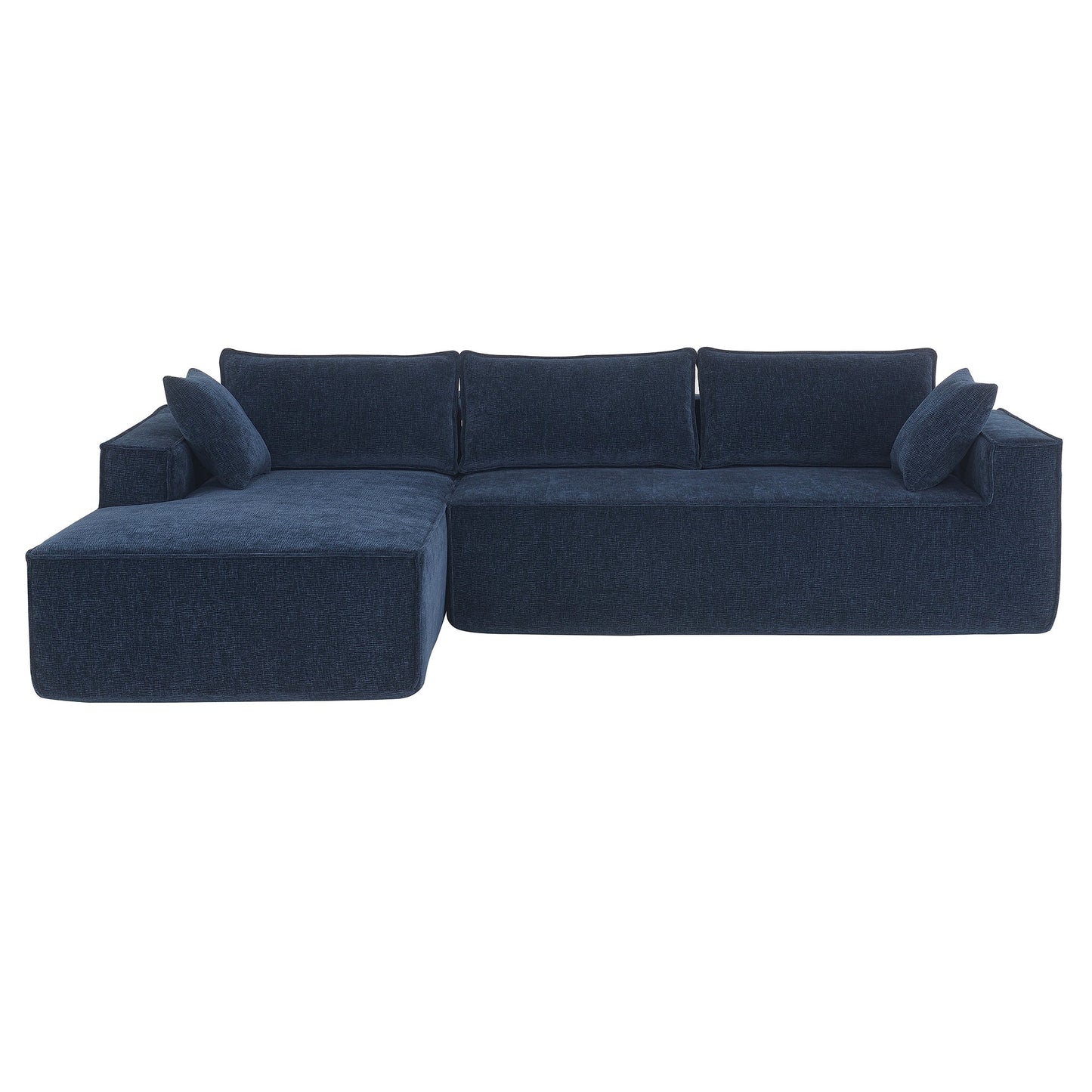 111.5*72"Minimalist Style Modular Sectional Sofa,Wrinkle-Resistant Chenille Couch Set,L-Shaped Sleeper Sofa Bed