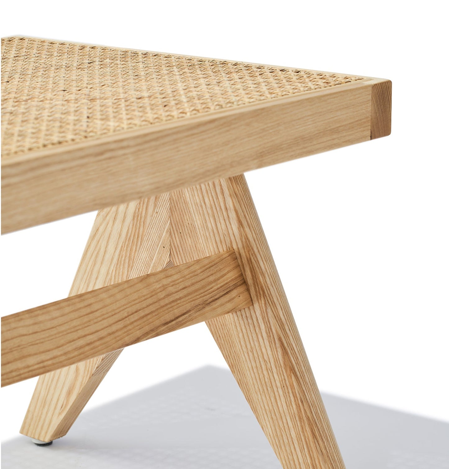 Célia Bench - Ash & Natural Rattan