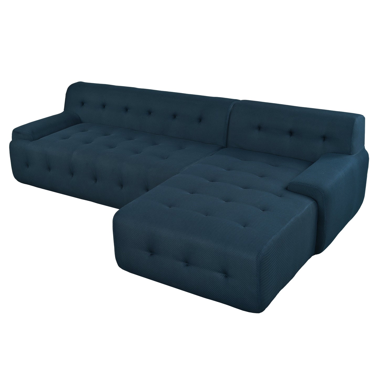 Modern Large L-Shaped Modular Sofa, Minimalist Style, 2-Piece Set With Free Combinations, Suitable for Living Rooms
