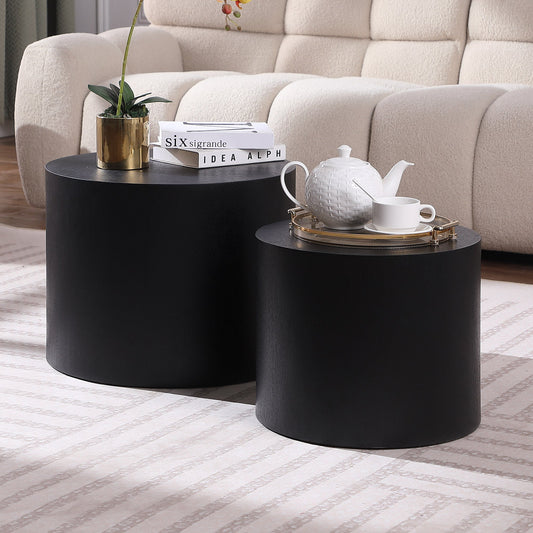 MDF With Ash/Oak/Walnut Veneer Side Table/Coffee Table/End Table/Nesting Table Set of 2 for Living Room,office,bedroom