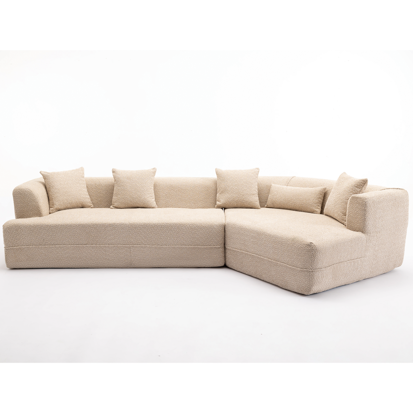 Modular Sofa , Modern Minimalist Style Sofa,  Upholstered ,  Free Combination, Round Fiber Fabric, Anti-Wrinkle Fabric