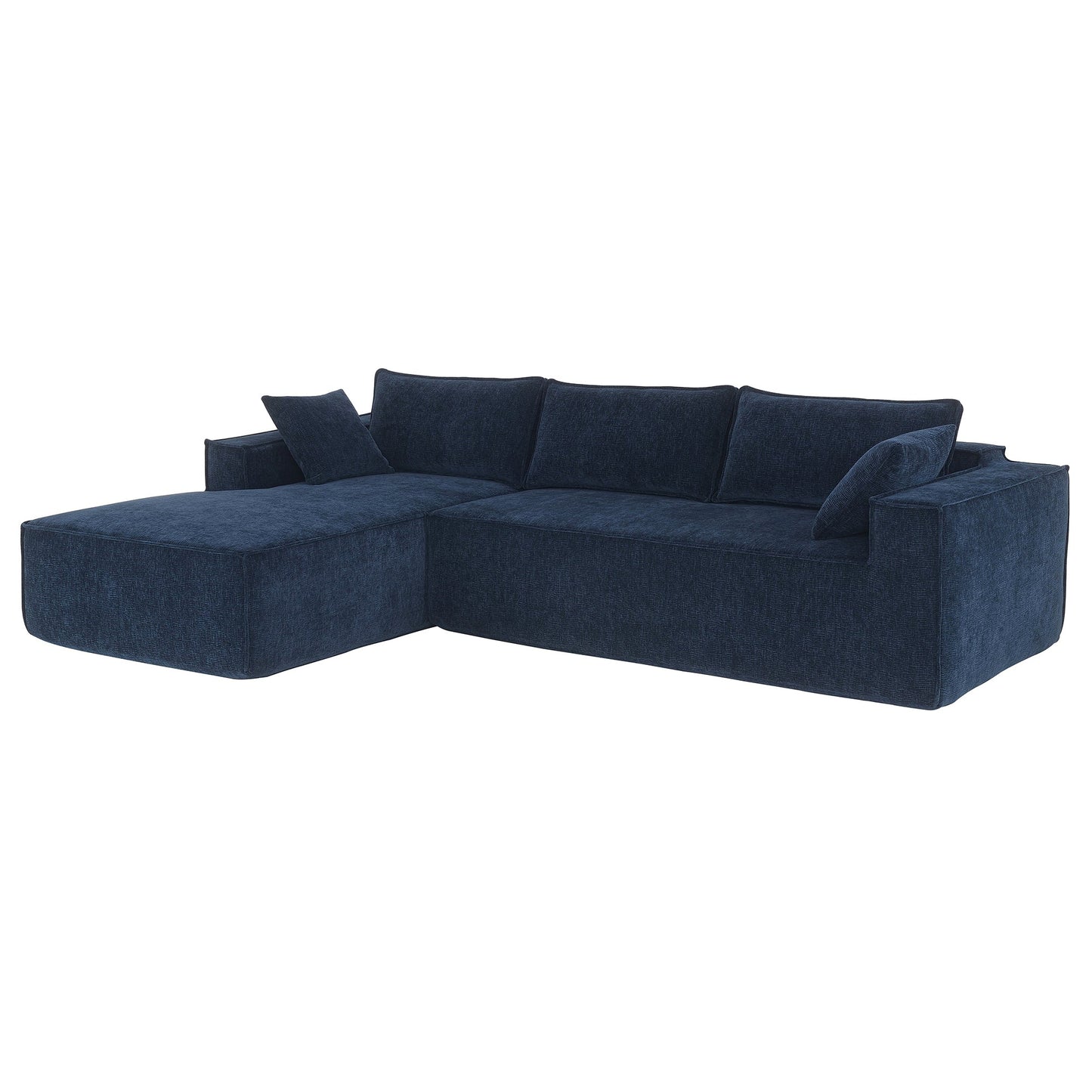 111.5*72"Minimalist Style Modular Sectional Sofa,Wrinkle-Resistant Chenille Couch Set,L-Shaped Sleeper Sofa Bed