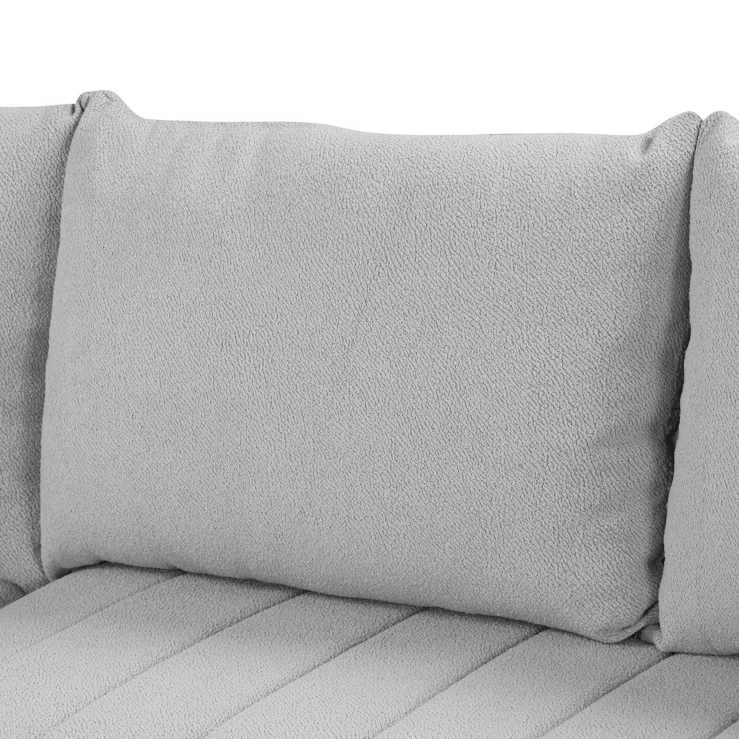 82.6" L-Shaped Sectional Pull Out Sofa Bed Sleeper Sofa With Two USB Ports, Two Power Sockets