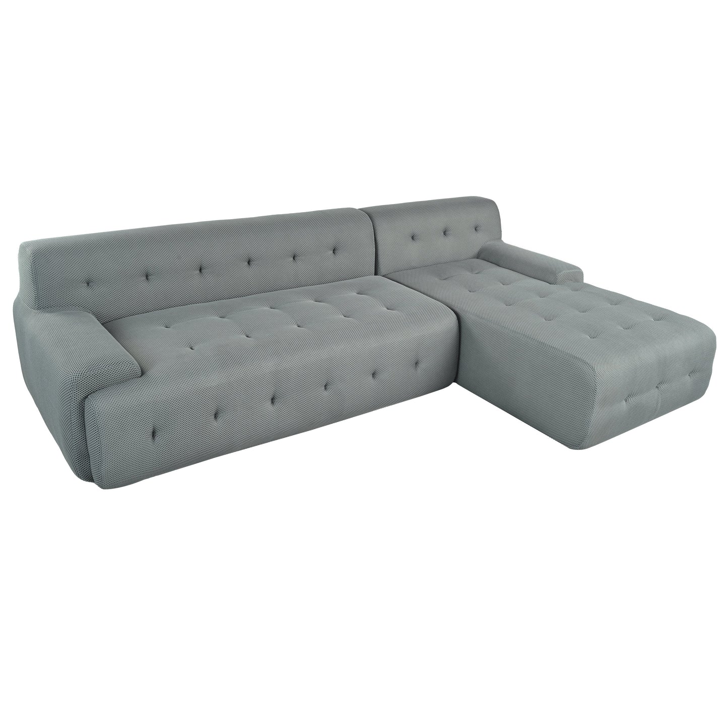 Modern Large L-Shaped Modular Sofa, Minimalist Style, 2-Piece Set With Free Combinations, Suitable for Living Rooms