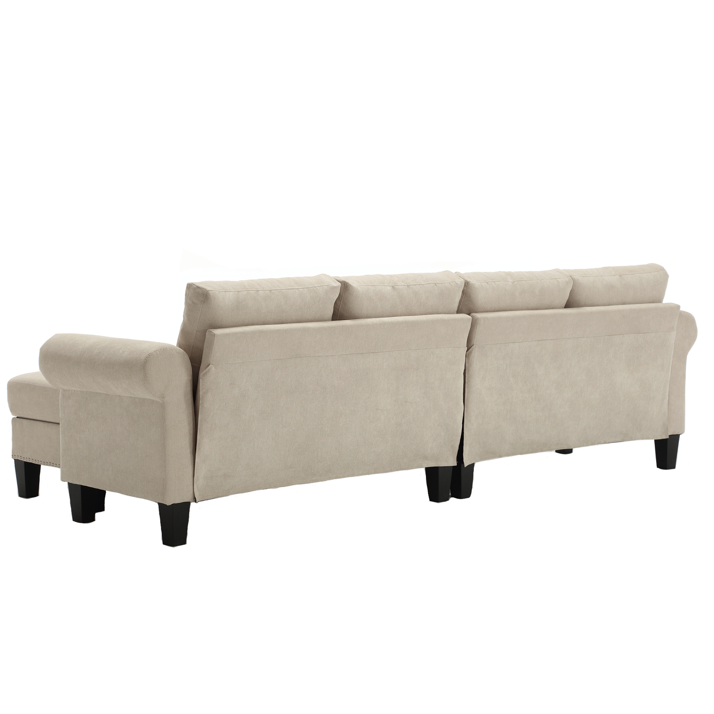Convertible Sectional Sofa With Storage,L-Shaped Sofa,Four-Seater Sofa,Modern Linen Fabric Sectional Couches for Living