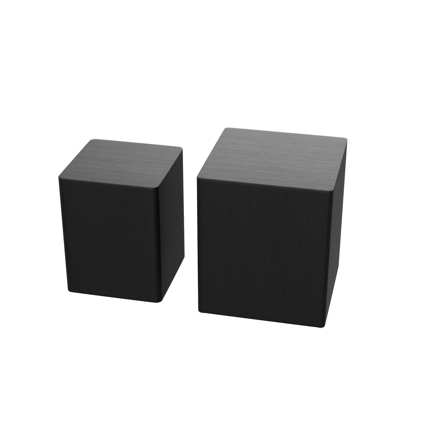 Upgrade MDF Nesting Table Side Table Coffee Table End Table for Living Room,office,bedroom ,Black Oak Set of 2