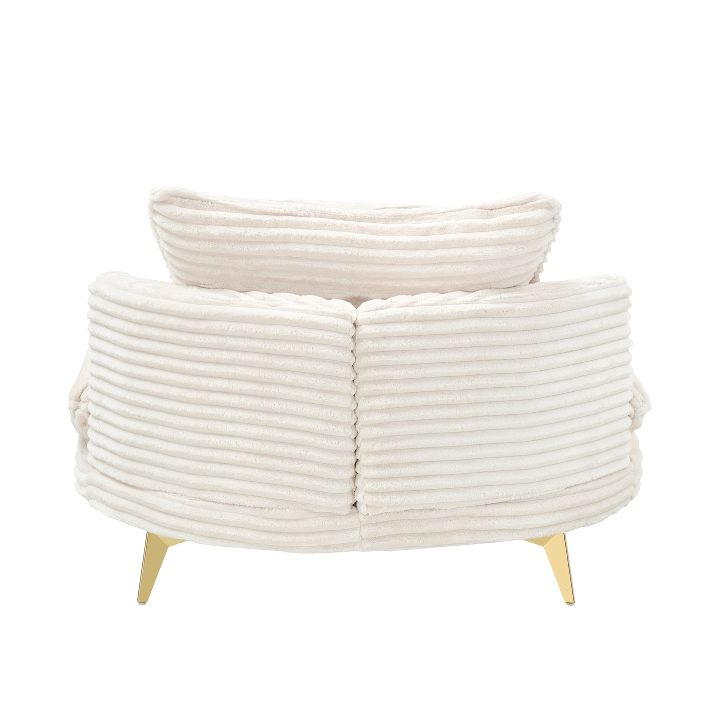 65.00 Inches Long, Corduroy Sofa Fabric, With Three Matching Pillows and Two Spacious and Comfortable Seats