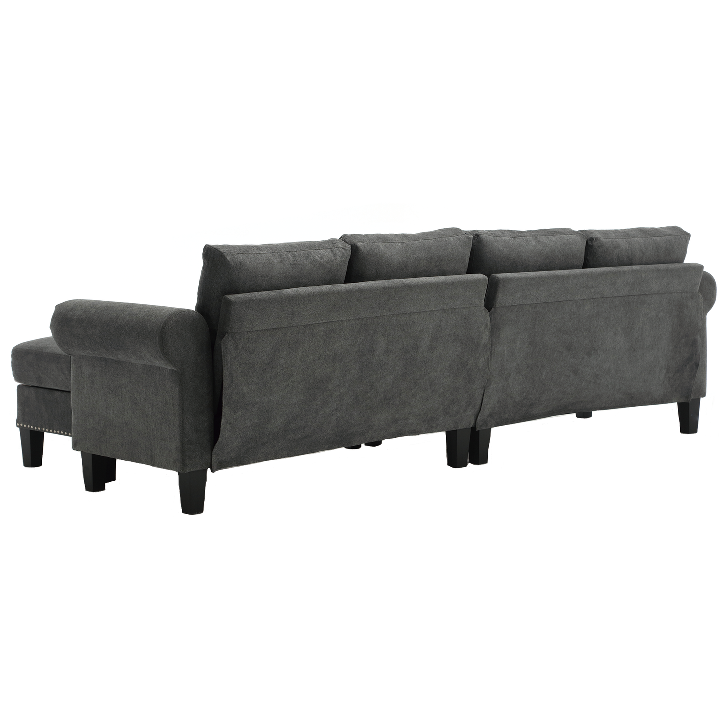 Convertible Sectional Sofa With Storage,L-Shaped Sofa,Four-Seater Sofa,Modern Linen Fabric Sectional Couches for Living