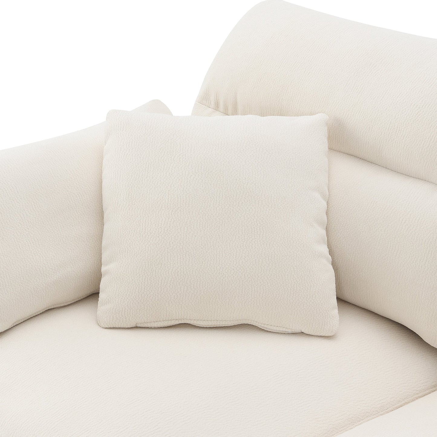 110*62" Modern Convertible Sectional Sofa,L-Shaped Reversible Couch Set With Free Pillows,5 Seat Cloud Chenille Indoor