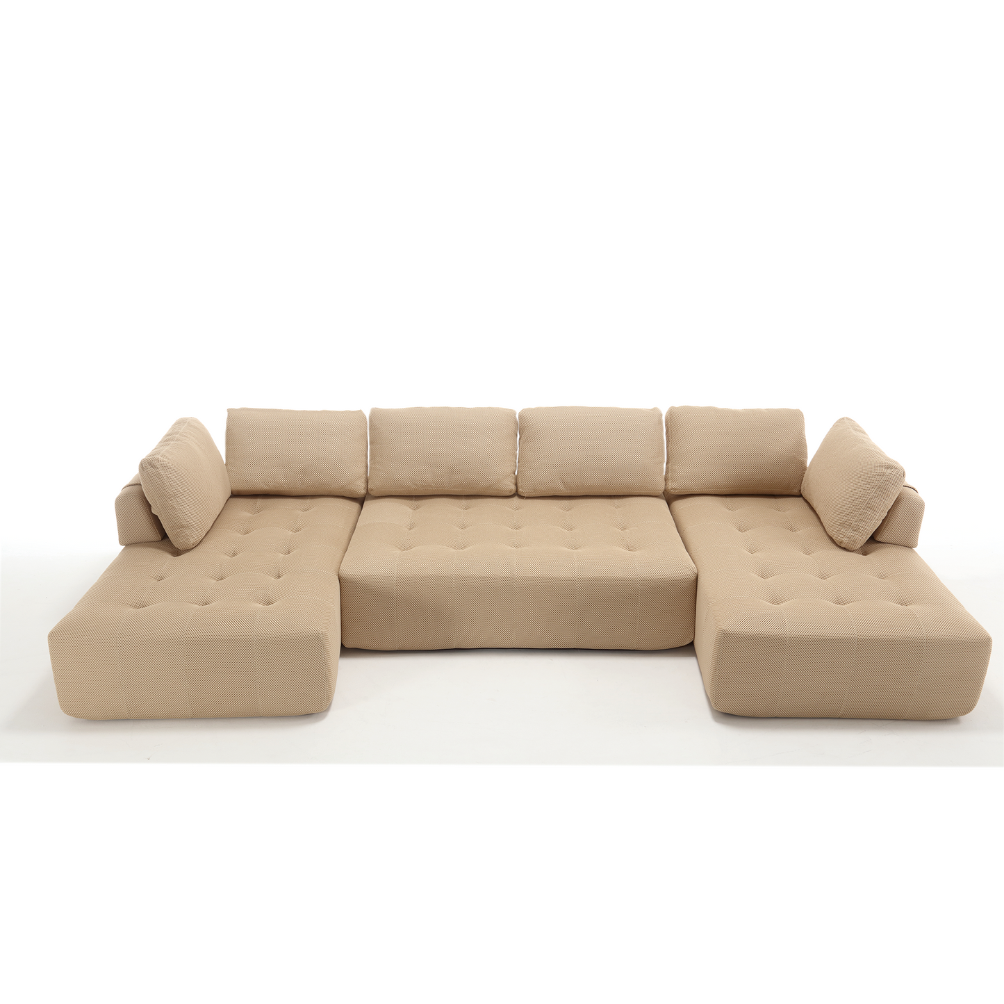 138.5 "Modular Combination Sofa, U-Shaped Sofa, Living Room, Apartment, Upholstered ,6-Seat Sofa, Free Combination Sofa
